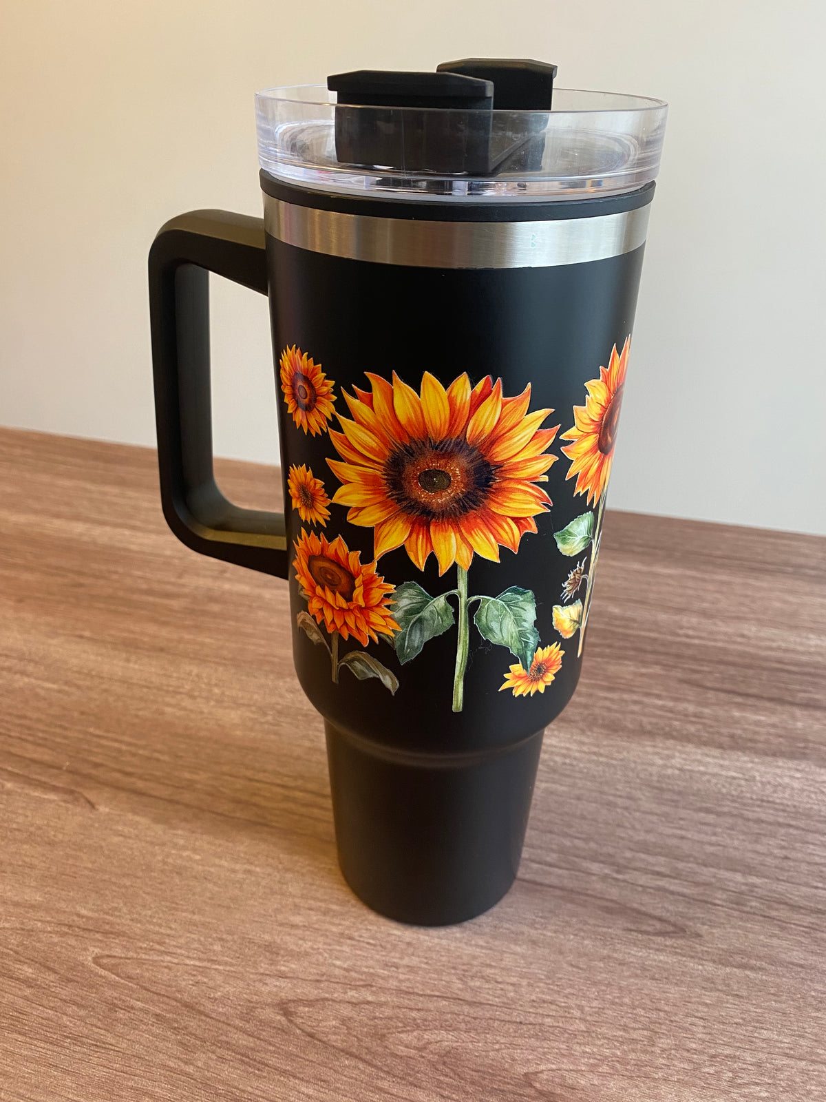 Sunflowers- 40 oz Double Walled Tumbler w/ Handle