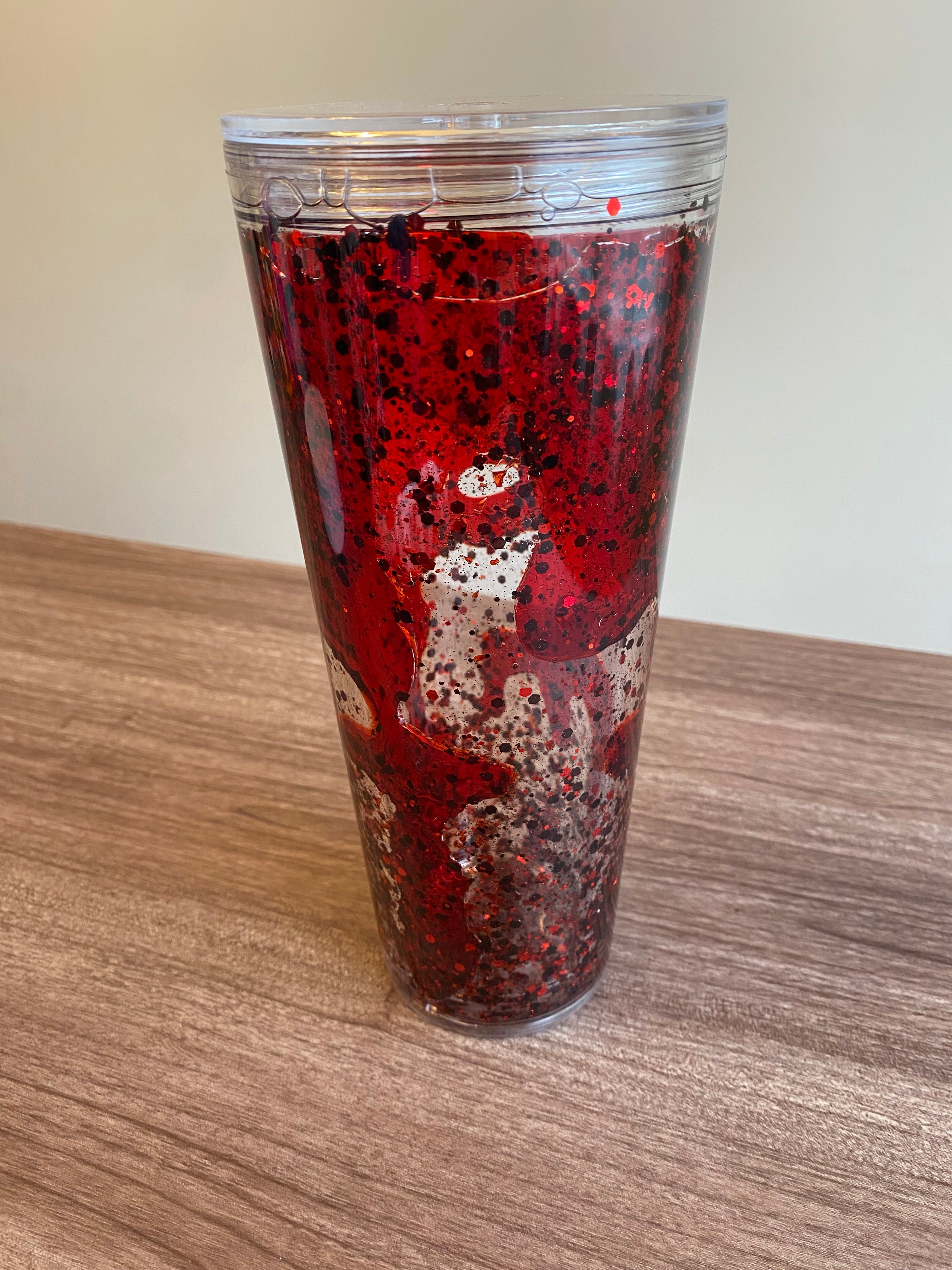 Red Glitter Lava- 24 oz Acrylic