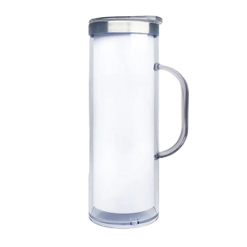20 Oz Storyboard W/ Handle- Stainless Steel Snowglobe