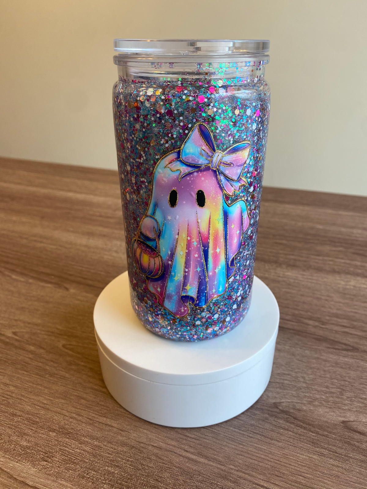 Rainbow Ghost- 16 oz Libbey Acrylic