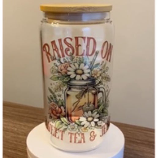 Sweet Tea & Jesus- 16 oz Libbey Glass